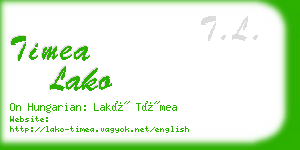 timea lako business card